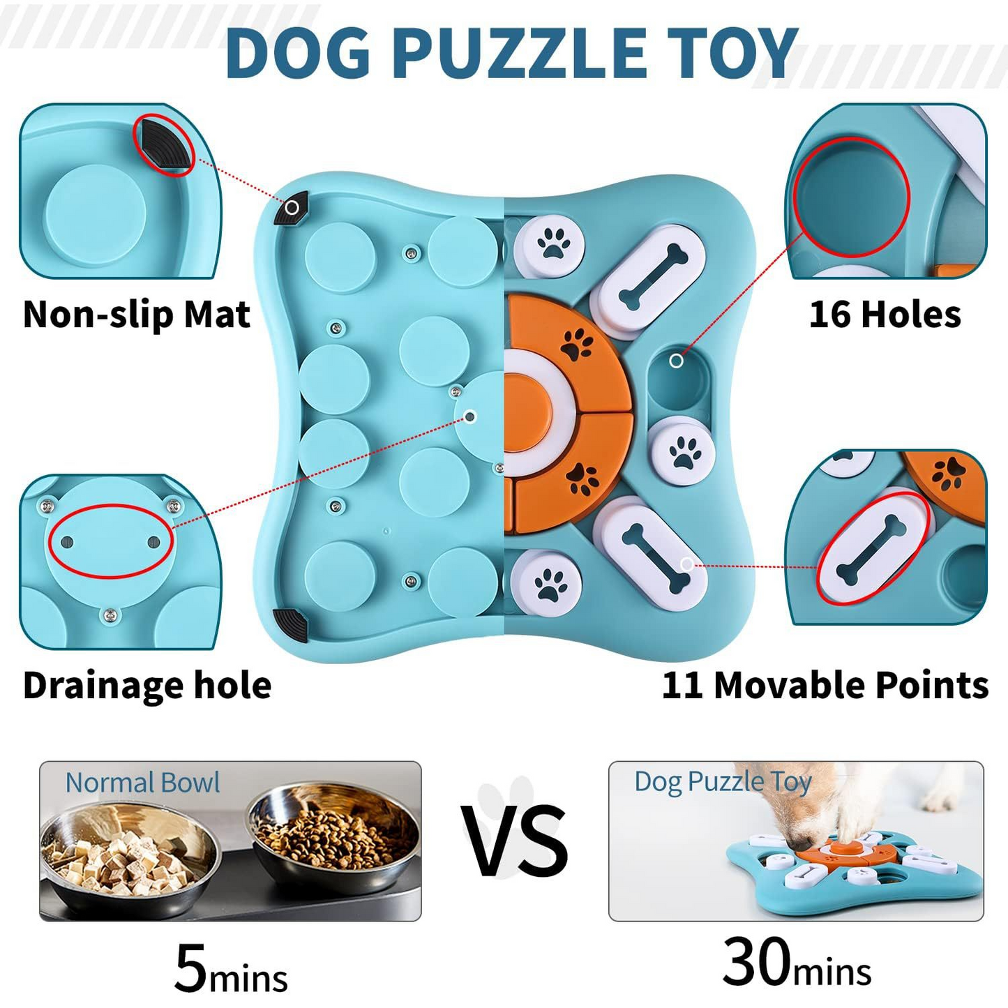 Interactive Dog Puzzle Toy – Mental Stimulation & Slow Feeder for Dogs