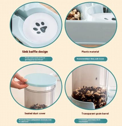 2-in-1 Pet Food & Water Station