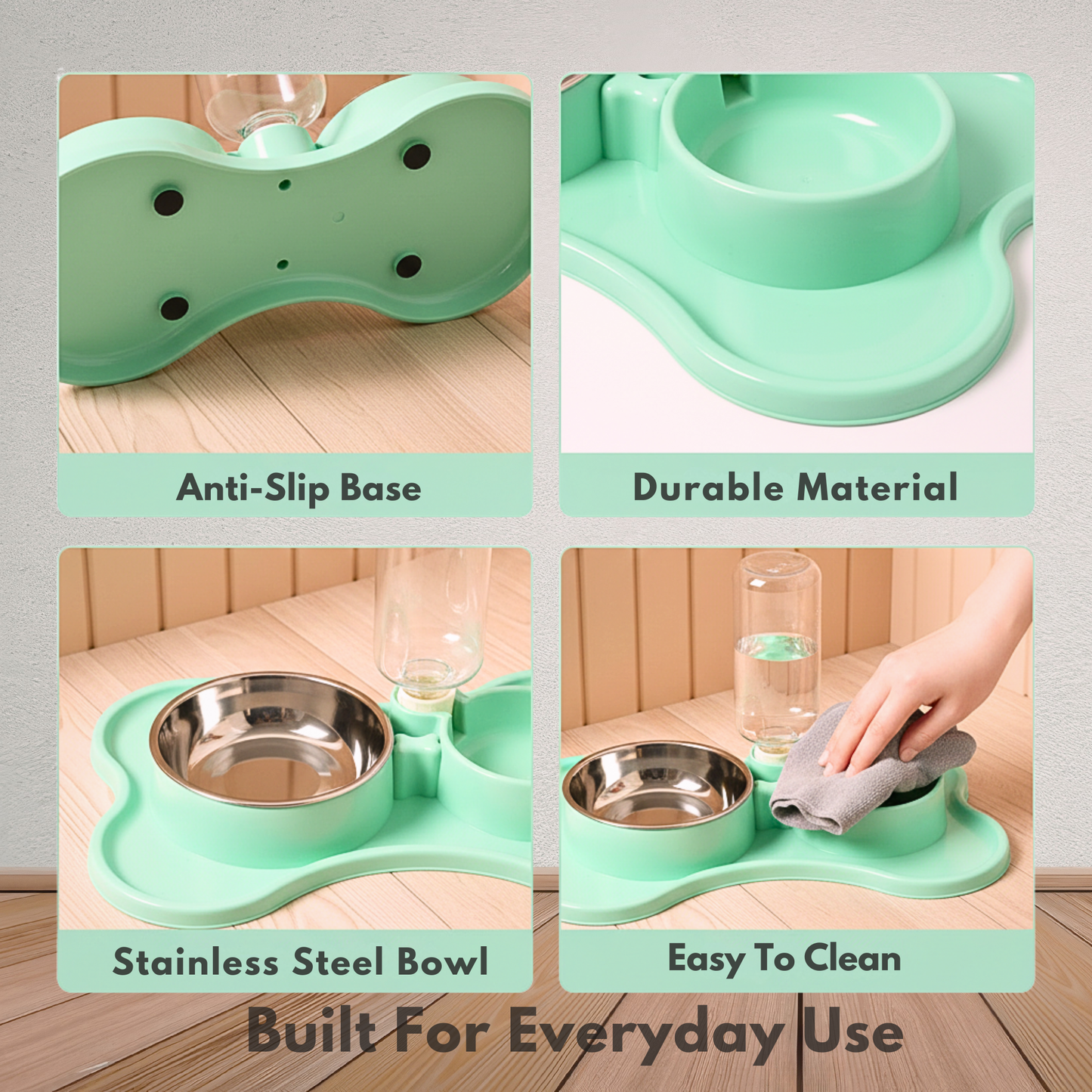 Automatic Dog Water Dispenser with Double Bowls