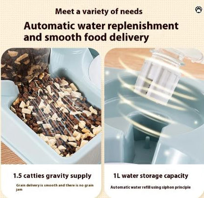 2-in-1 Pet Food & Water Station