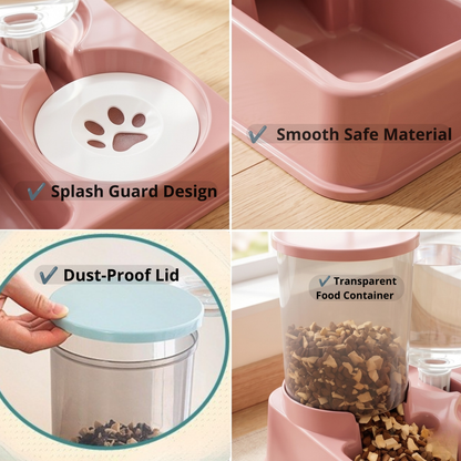 2-in-1 Pet Food & Water Station