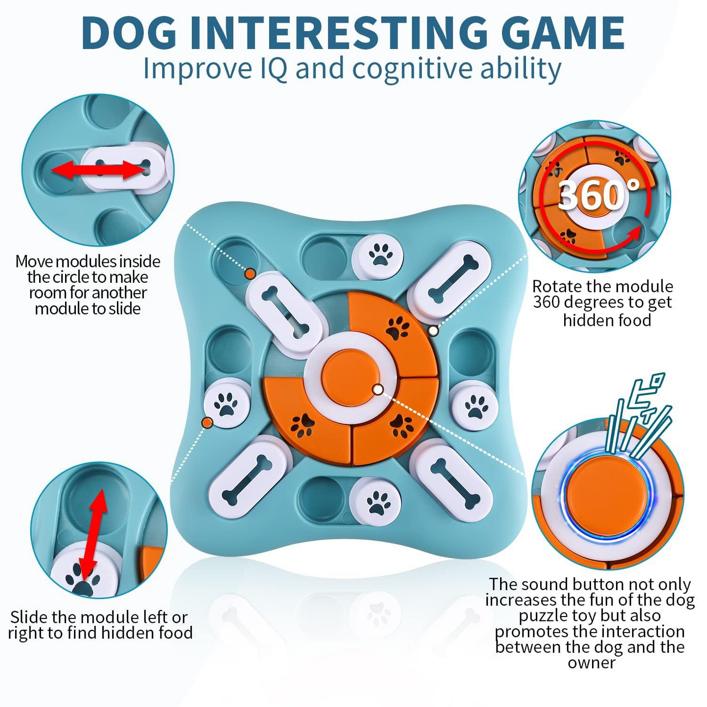 Interactive Dog Puzzle Toy – Mental Stimulation & Slow Feeder for Dogs