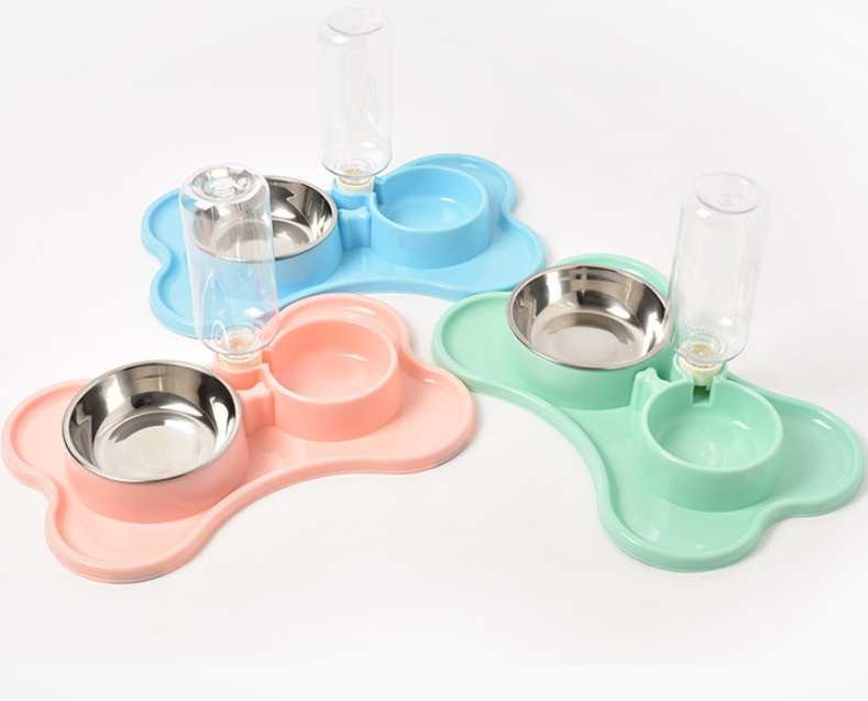 Automatic Dog Water Dispenser with Double Bowls
